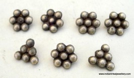 ANTIQUE TRIBAL OLD SILVER BEADS CHARM LOT RAJASTHAN - $77.22