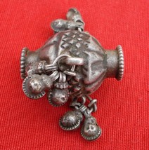 VINTAGE ANTIQUE TRIBAL OLD SILVER BEADS PENDANT GYPSY - $81.18