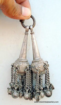 Antique Tribal Old Silver Dangle Pendant Rajasthan Ind - £238.69 GBP