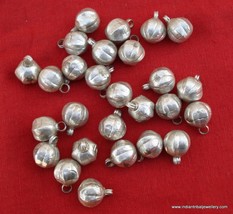 ANTIQUE TRIBAL OLD SILVER BELLS BEAD CHARM PENDANT LOT - $372.24