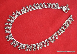 old silver jewelry anklet tribal belly dance antique - £93.87 GBP