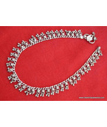 old silver jewelry anklet tribal belly dance antique - £94.96 GBP