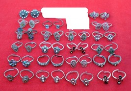 VINTAGE ANTIQUE TRIBAL OLD SILVER TOE RINGS ECL LOT 20 PAIR - £475.49 GBP
