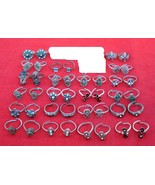 VINTAGE ANTIQUE TRIBAL OLD SILVER TOE RINGS ECL LOT 20 PAIR - £472.93 GBP