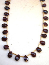 67 ct ethnic garnet gemstones drops beads necklace india - £69.86 GBP