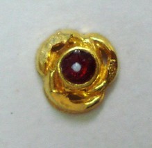 18k traditional design enamel work gold nose stud ECL nosepin handmade - £93.60 GBP