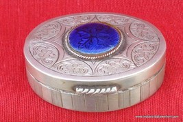 ANTIQUE COLLECTIBLE OLD SILVER HINGE BOX INDIA - $167.31