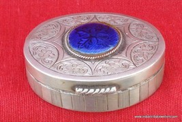 ANTIQUE COLLECTIBLE OLD SILVER HINGE BOX INDIA - £125.67 GBP