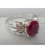 sterling silver ring ruby gemstone handmade jewellery from rajasthan - £77.09 GBP