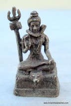 Ethnic Sterling Silver Hindu God Lord Shiva Statue - £69.62 GBP