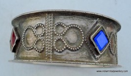 Vintage Antique Tribal Old Silver Armlet Bracelet - £117.12 GBP