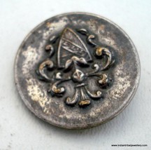 Vintage Antique Old Silver Button Rajasthan India - £61.29 GBP