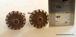 vintage antique tribal old sterling silver ear plug earrings ECL gypsy h... - $67.32
