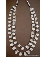 138 CT MOON GEM STONES BEAD DROPS NECKLACE STRAND - £94.96 GBP