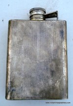 Old Sterling Silver Whisky Bottle Pocket Flask Wine - £420.91 GBP