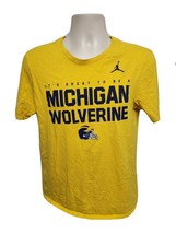2018 Nike University of Michigan Wolverine Football Adult Medium Yellow TShirt - £11.61 GBP