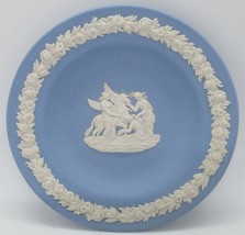 Vintage Wedgwood Jasperware White on Blue Three Women and Pegasus Trinket Dish - $14.85