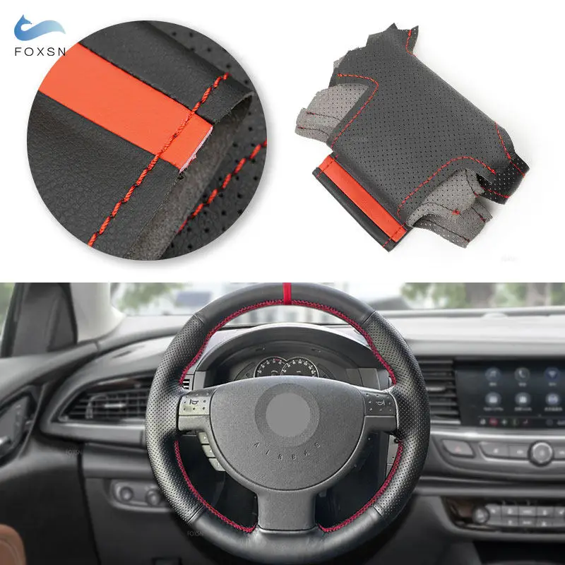 Car Accessories Steering Wheel Cover Leather Trim For Opel Corsa C 2001-2006 - £15.76 GBP