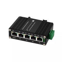 5 Ports DC12-48V Input Full Gigabit POE Switch with Voltage Booster - $105.87 CAD