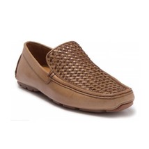 Donald Pliner Men&#39;s Damiano Woven Calf Leather Driver Loafer Casual Shoe Sand - £83.82 GBP