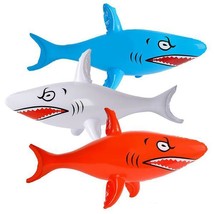 3 PC SIZE 24 INCH INFLATABLE BLOW UP TOY SHARK play POOL inflate sharks ... - £9.86 GBP