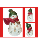 Hallmark Jan Karon Christmas Mitford Snowman Votive Tealight Candle Holder - £14.00 GBP