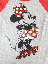 Disney MINNIE MOUSE 2019 Size M (7/9) Sleeveless T-Shirt Tank Top Gray Red  - £10.18 GBP