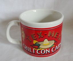 Tex-Mex Chili Con Carne 14 oz Coffee Chili Soup Mug Cup  - £3.98 GBP