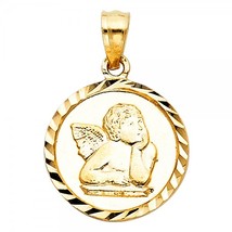 14K Yellow Gold Angel Pendant - £136.07 GBP