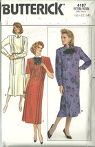 Butterick Sewing Pattern 4187 Misses Womens Dress Size 20 22 24 Uncut - $9.99