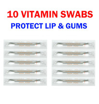 10 Teeth Whitening Vitamin E Swabs For Lip & Gums Protection Moisturizing - Usa - $8.99