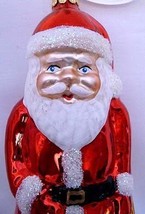 VINTAGE Czech Hand Blown Santa with Sack Ornament 1990s - £11.79 GBP