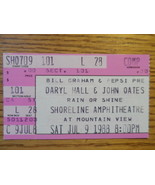 DARYL HALL &amp; JOHN OATES 1988 Ticket Stub SHORELINE AMP BILLY GRAHAM PRES... - $7.77