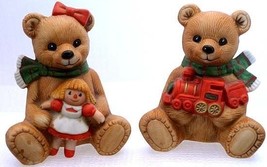 1980s set of Festive Holiday Bears with TOYS HOMCO 5560 - $18.99