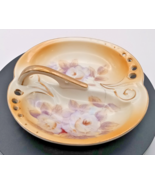 Hand Painted Floral Ceramic Divided Candy Dish. - $9.99