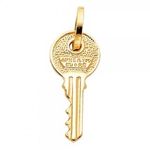 14K Yellow Gold Key Pendant - £130.57 GBP