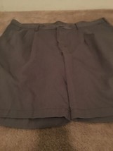 Lee Men&#39;s Big &amp; Tall Casual Gray Shorts Pockets Zip &amp; Button Size 44 - $35.64