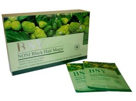 Magic Colouring Dye Bsy Noni Black Hair Shampoo Nutrition 5 Box X 20 Pieces - $91.08