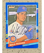 1991 Donruss Mitch Williams #312 &quot;Wild Thing&quot; Signed On Card Auto - $123.92 MXN