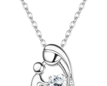 Mothers Day Gift for Mom Wife, S925 Sterling Silver Mother Daughter Neck... - $55.16