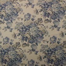 Covington Floral Bouquet China Blue Multipurpose Linen Fabric 1.6 Yards 54&quot;W - £12.38 GBP