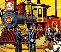 East Meets West Litho By Chris Gall 2004 Union Pacific - £13.33 GBP