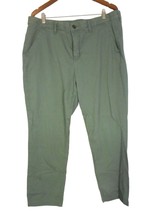 Casual Army Green Size 18 Girlfriend Casual Chino cotton Blend pants - $297.41 MXN