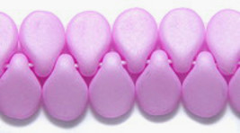  Pip Beads, Lilac Silk Matte Pearl 5x7mm 50 Czech glass flower petal drop purple - £2.59 GBP