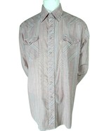 Vintage RUSTLER X Long Tails Red Striped Pearl Snap Button Western Shirt 18 - $472.91 MXN