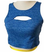 Offline By Aerie Hugger Athletic Top Built in Bra Sz M Peek-a-Boo Front ... - $335.38 MXN