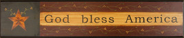  8W1192-God Bless America Wood Sign  - £15.19 GBP