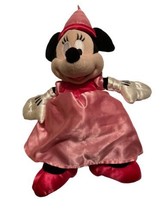 Minnie Mouse Plush Pink Princess In Satin Dress 14” Stuffed Animal Disne... - $9.85