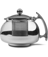 Chef&#39;s Star Premium Glass Tea Pot &amp; Infuser - Stainless Steel, 20 oz Sta... - £15.71 GBP