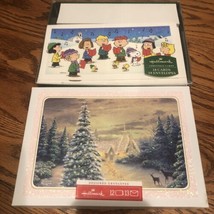 Hallmark Holiday Cards 2 Boxes Peanuts 18 Cards/ A White Christmas12 Cards - $38.61